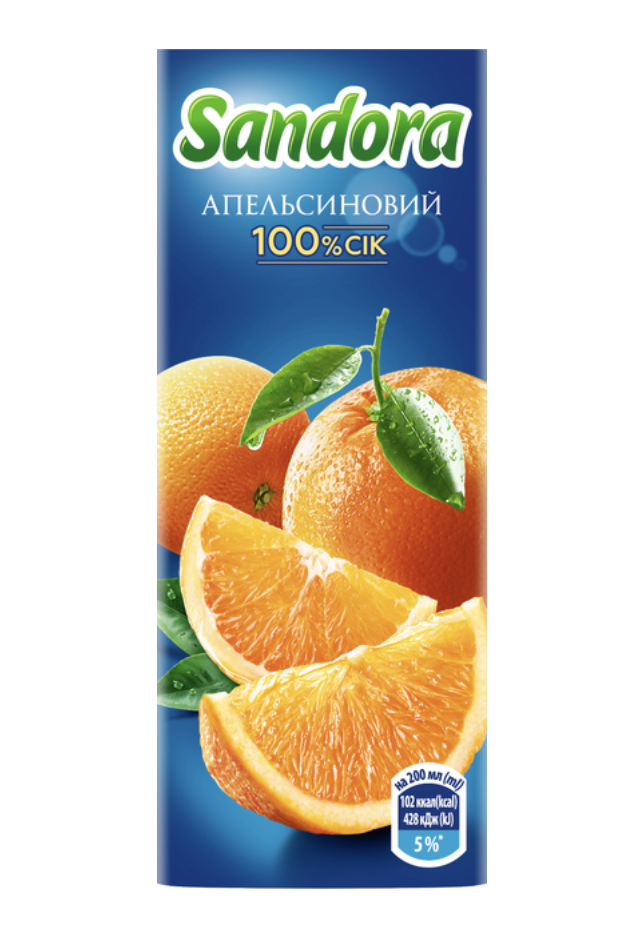 Сік Sandora Апельсин 0.2 л тетра-пак